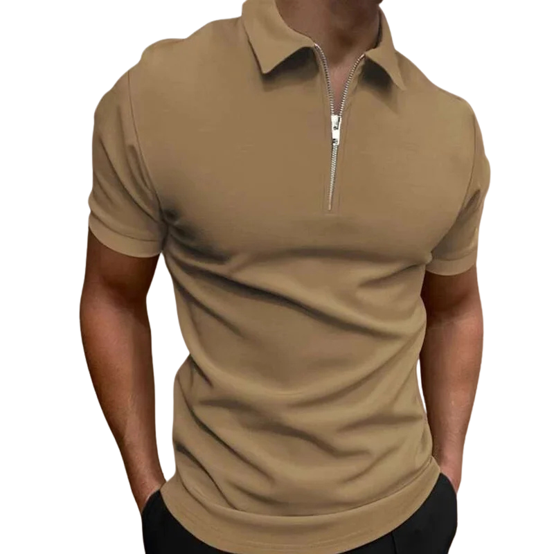Helvano | Modernes Herren-Poloshirt mit kurzem Zip