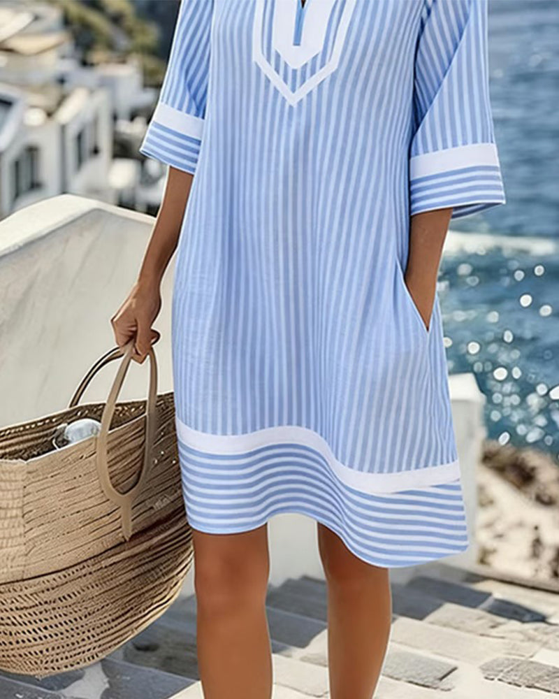 Helvano | Gestreiftes Minikleid für Damen