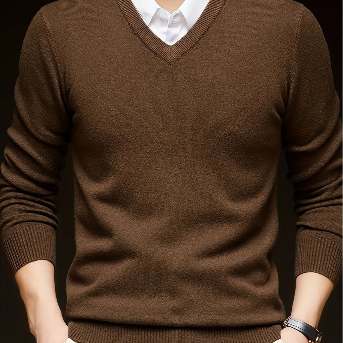 Helvano | Herren Strickpullover mit V-Ausschnitt