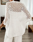 Helvano | Offene Damen-Strickjacke mit Fledermausärmeln