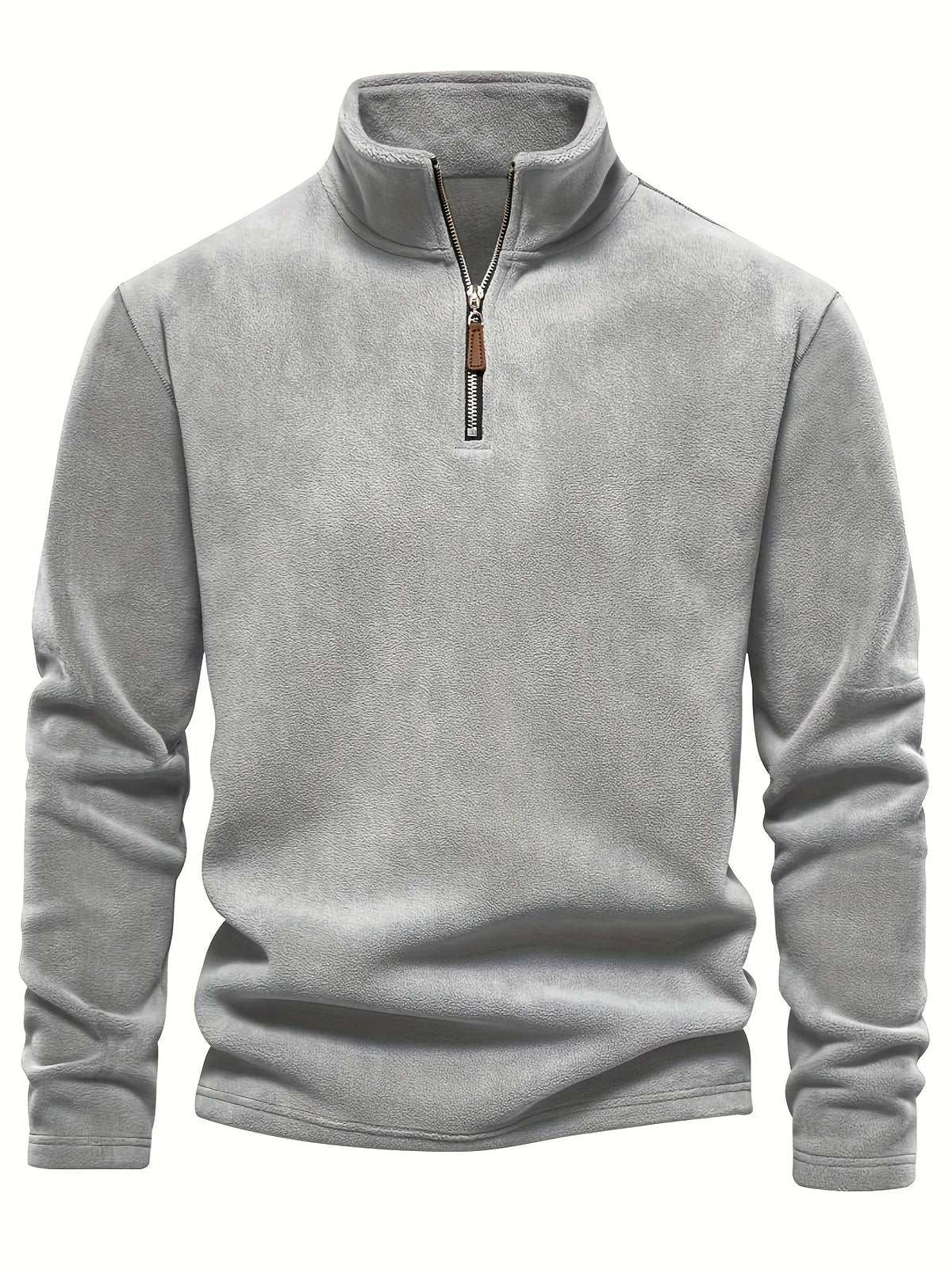 Helvano | Herren Strickpullover mit Stehkragen und Half-Zip