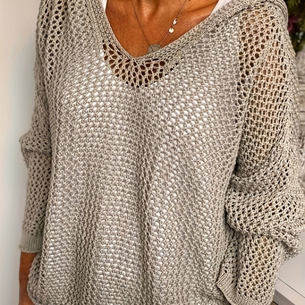 Helvano | Lockerer Strickpullover mit Kapuze