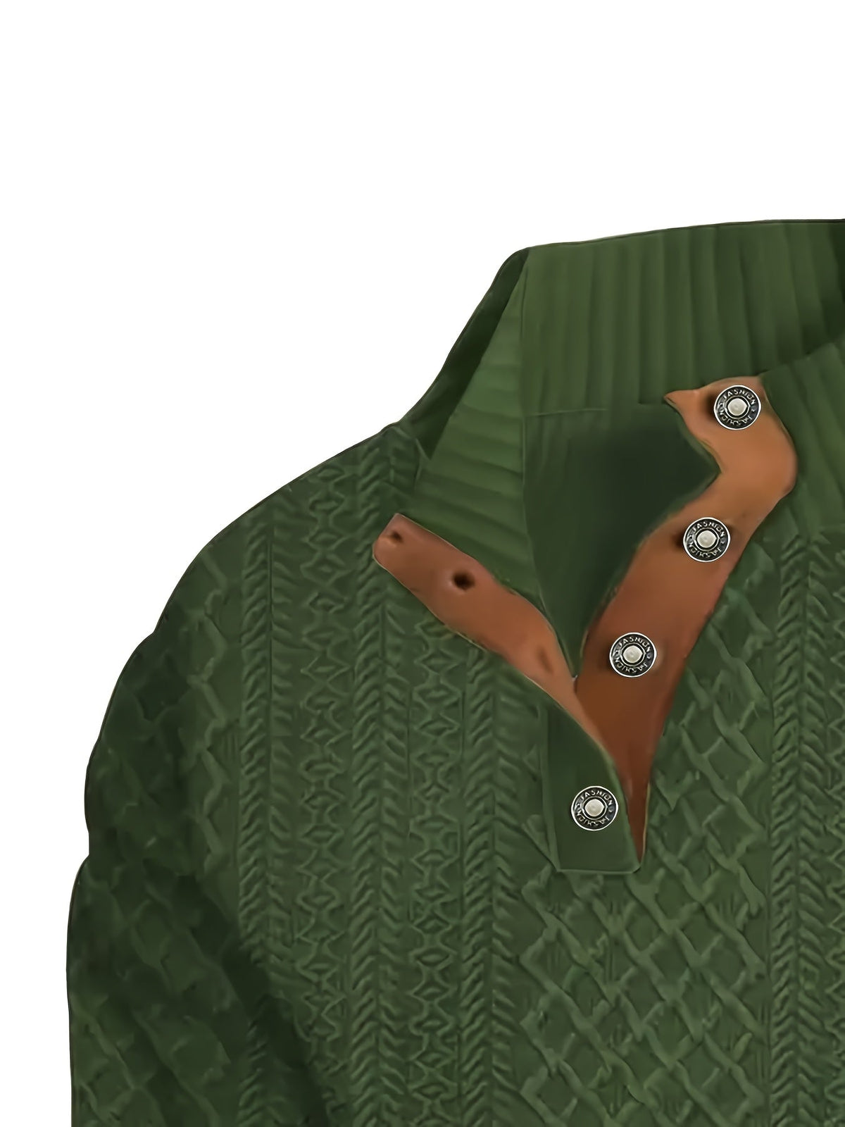 Helvano | Henley-Strickpullover mit Stehkragen für Herren