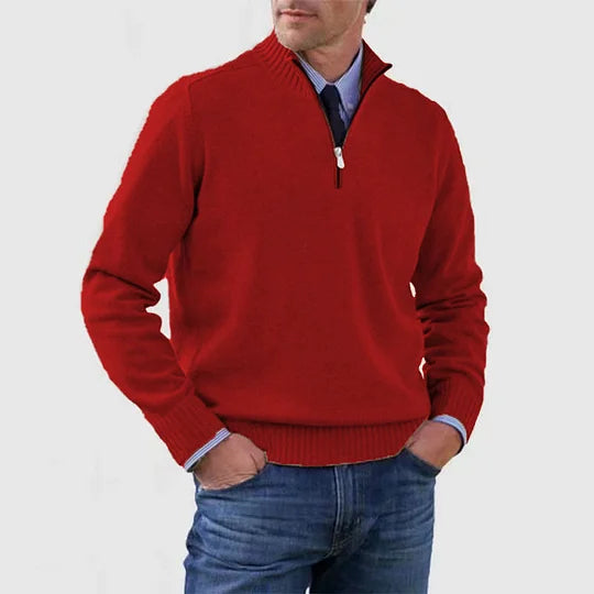 Helvano | Herren Troyer-Pullover mit Halbreissverschluss