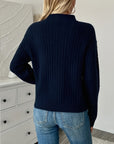 Helvano | Strukturierter Strickpullover mit Half-Zip