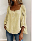 Helvano | Bluse mit eckigem Kragen für Damen