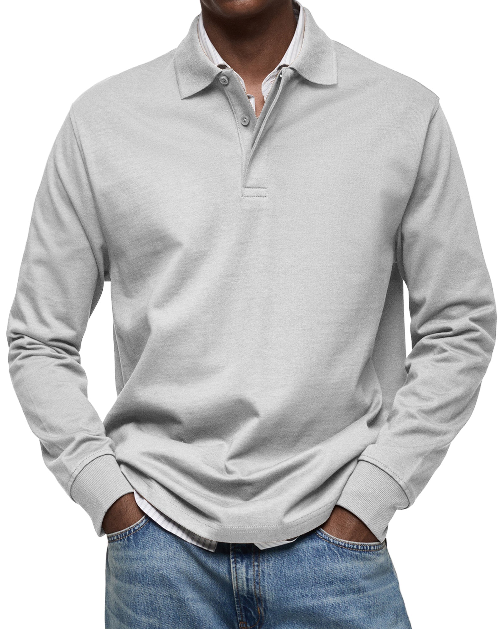 Helvano | Langarm-Poloshirt für Herren