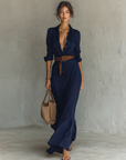 Helvano | Maxikleid mit Gürtel für Damen