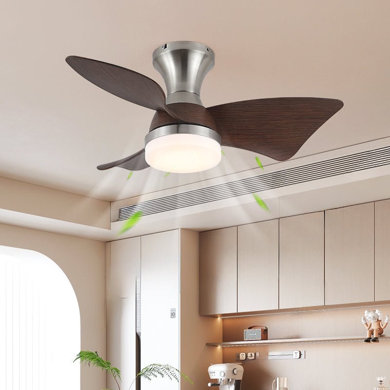 Helvano | Deckenventilator mit Licht und Holzflügeln