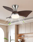 Helvano | Deckenventilator mit Licht und Holzflügeln