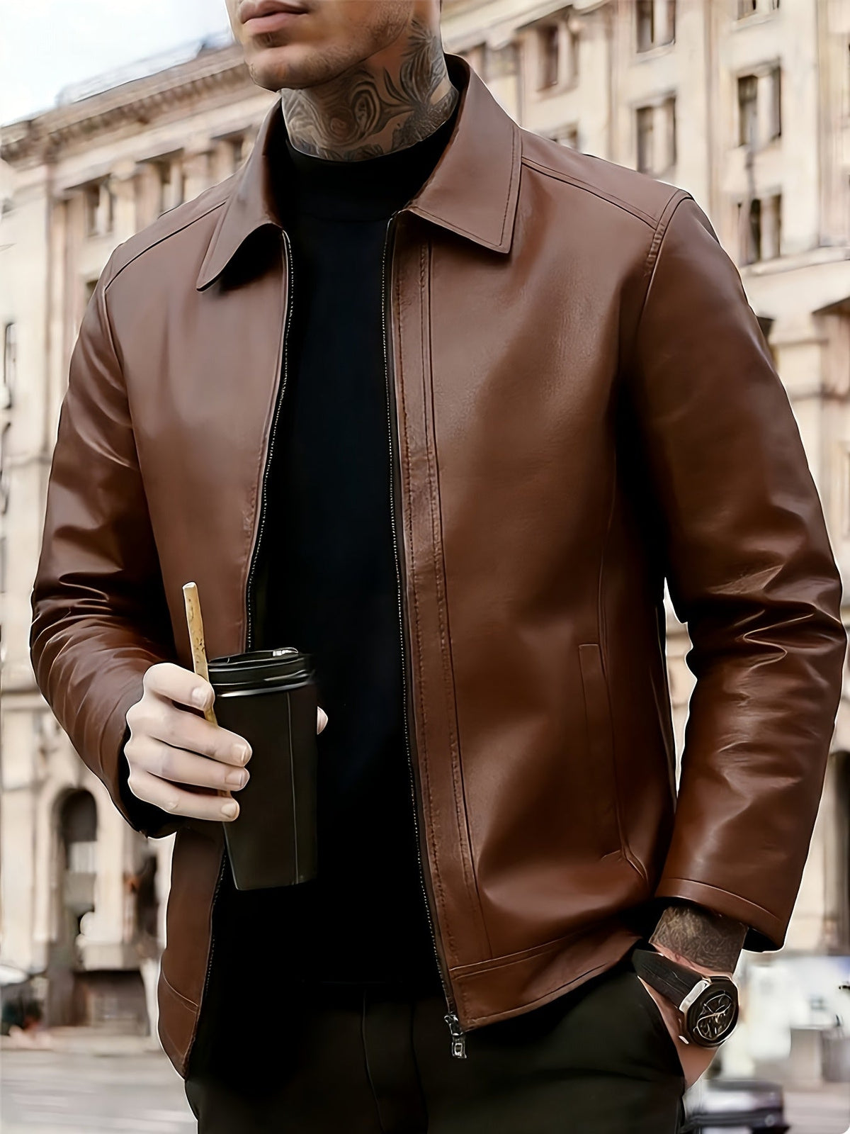 Helvano | Klassische Lederjacke für Herren