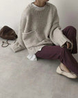 Helvano | Oversized Pullover mit Tasche für Damen