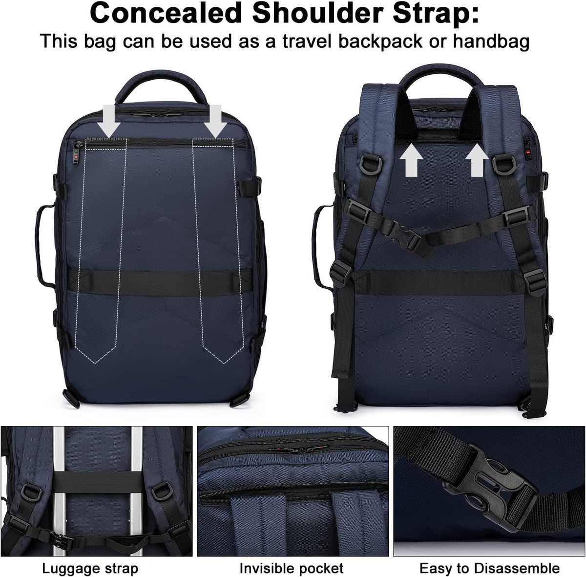 Helvano | Erweiterbarer Reiserucksack mit Laptopfach