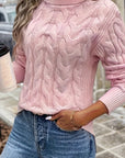 Helvano | Zopfstrick-Rollkragenpullover für Damen
