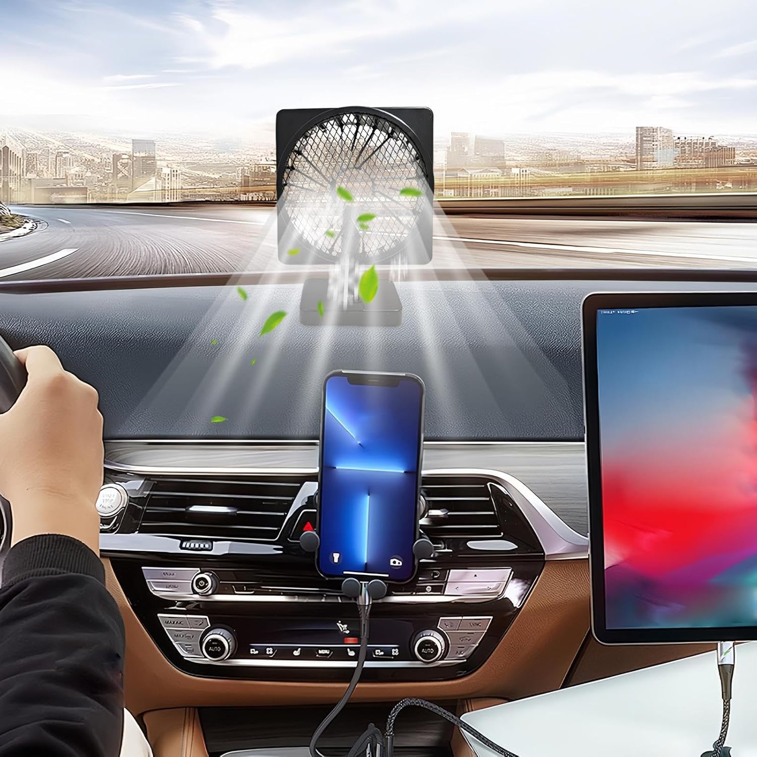 Helvano | 12V USB Auto-Ventilator mit 360°-Rotation