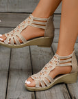 Helvano | Keilsandalen mit Reissverschluss für Damen