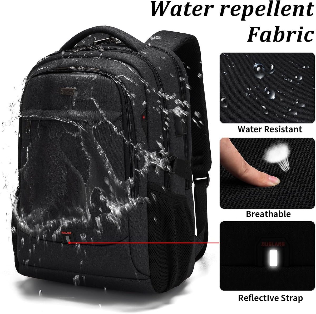Helvano | Laptop-Rucksack mit USB-Anschluss für Reisen