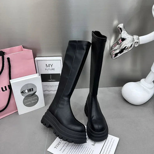 Helvano | Lange schwarze Stiefel für Damen