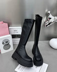 Helvano | Lange schwarze Stiefel für Damen