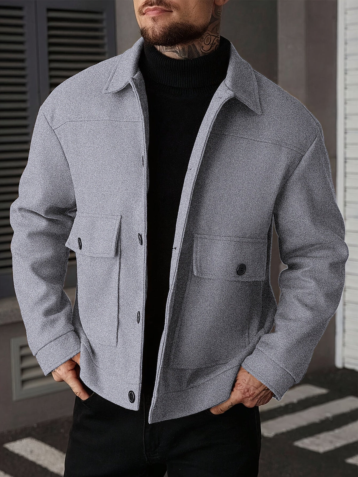 Helvano | Strukturierte Utility-Jacke für Herren