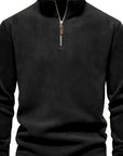 Helvano | Herren Strickpullover mit Stehkragen und Half-Zip