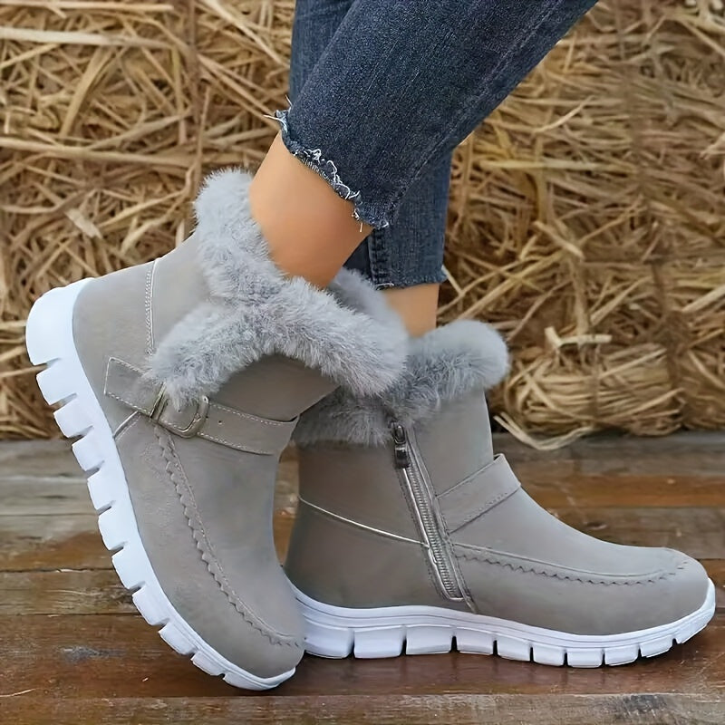 Helvano | Damen Winterstiefel mit Plüschbesatz