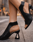Helvano | Geflochtene Sandalen mit Absatz für Damen