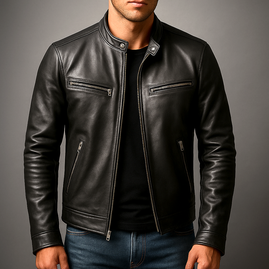 Helvano | Minimalistische Herren-Motorradjacke