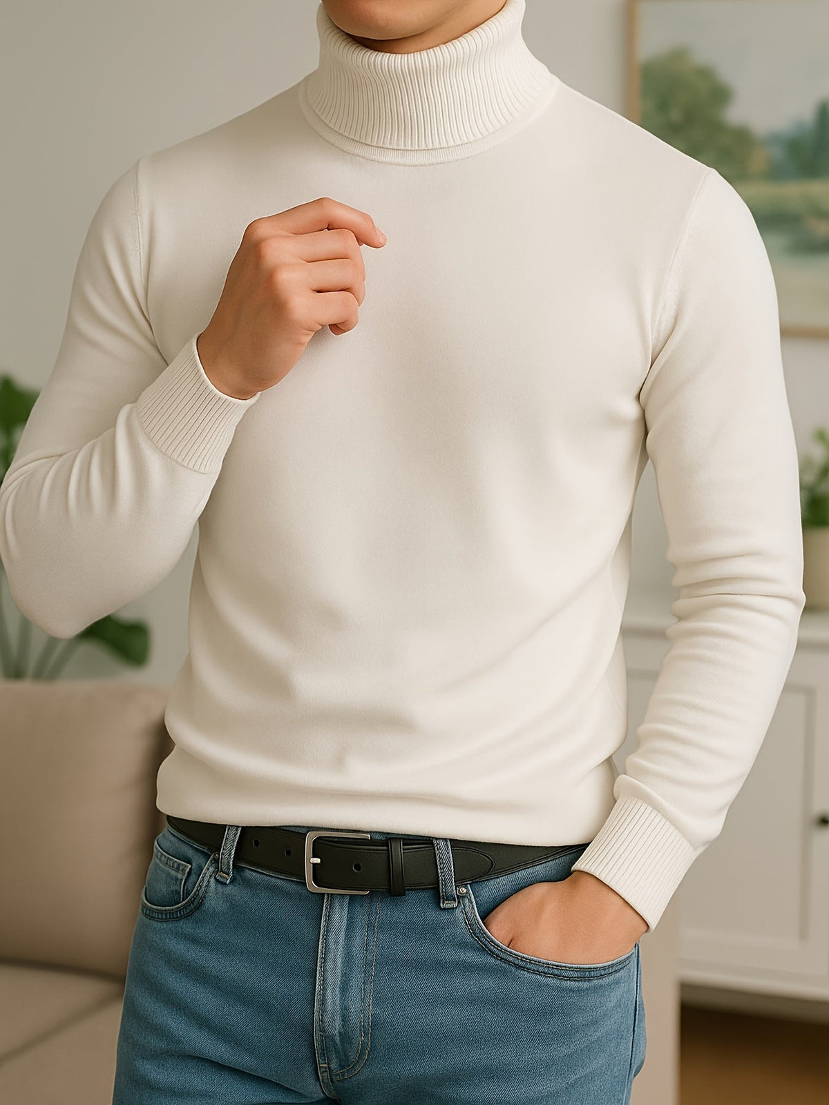 Helvano | Strickpullover mit Stehkragen für Herren