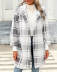 Helvano | Karierte Strickjacke mit Kapuze für Damen
