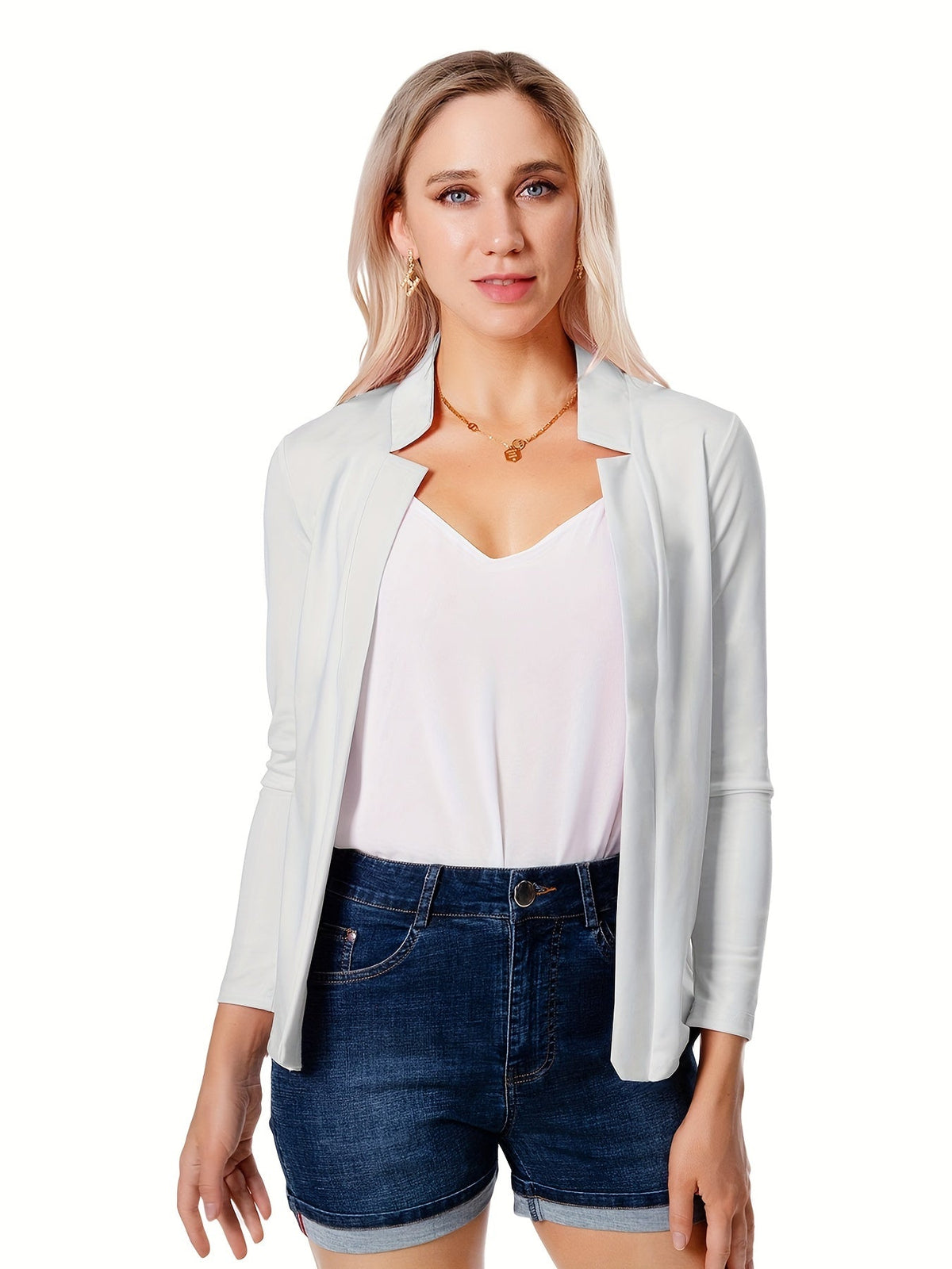 Helvano | Taillierter Damen-Blazer ohne Verschluss