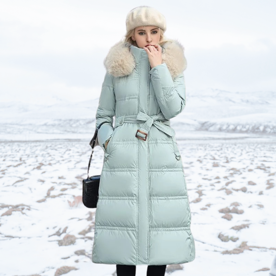 Helvano | Tailliertes Winterkleid für Damen mit langen Ärmeln