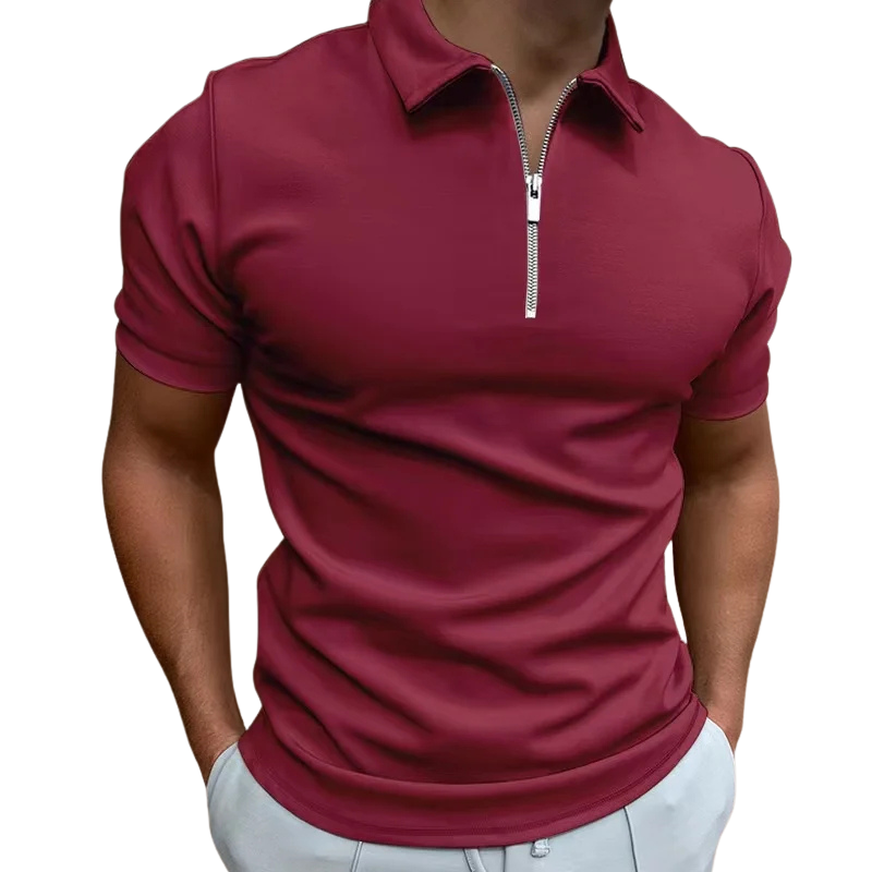 Helvano | Modernes Herren-Poloshirt mit kurzem Zip