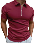 Helvano | Modernes Herren-Poloshirt mit kurzem Zip