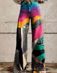 Helvano | Ausgestellte Hose mit Grafikmuster für Damen