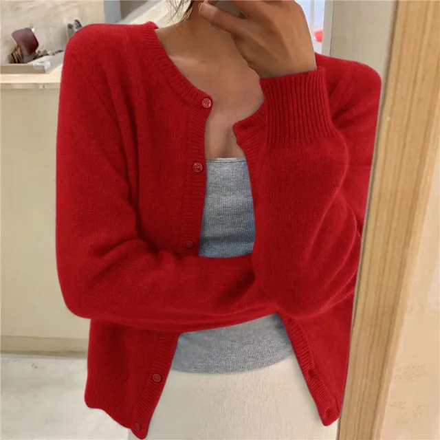 Helvano | Weiche Strickjacke mit Knöpfen für Damen
