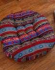 Helvano | Rundes Bodenkissen aus Baumwolle im Boho-Stil