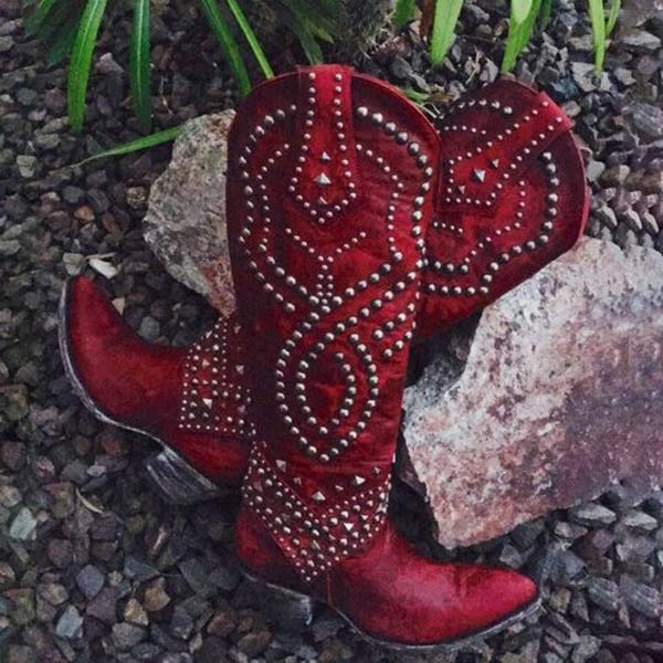 Helvano | Cowboystiefel mit Absatz für Damen