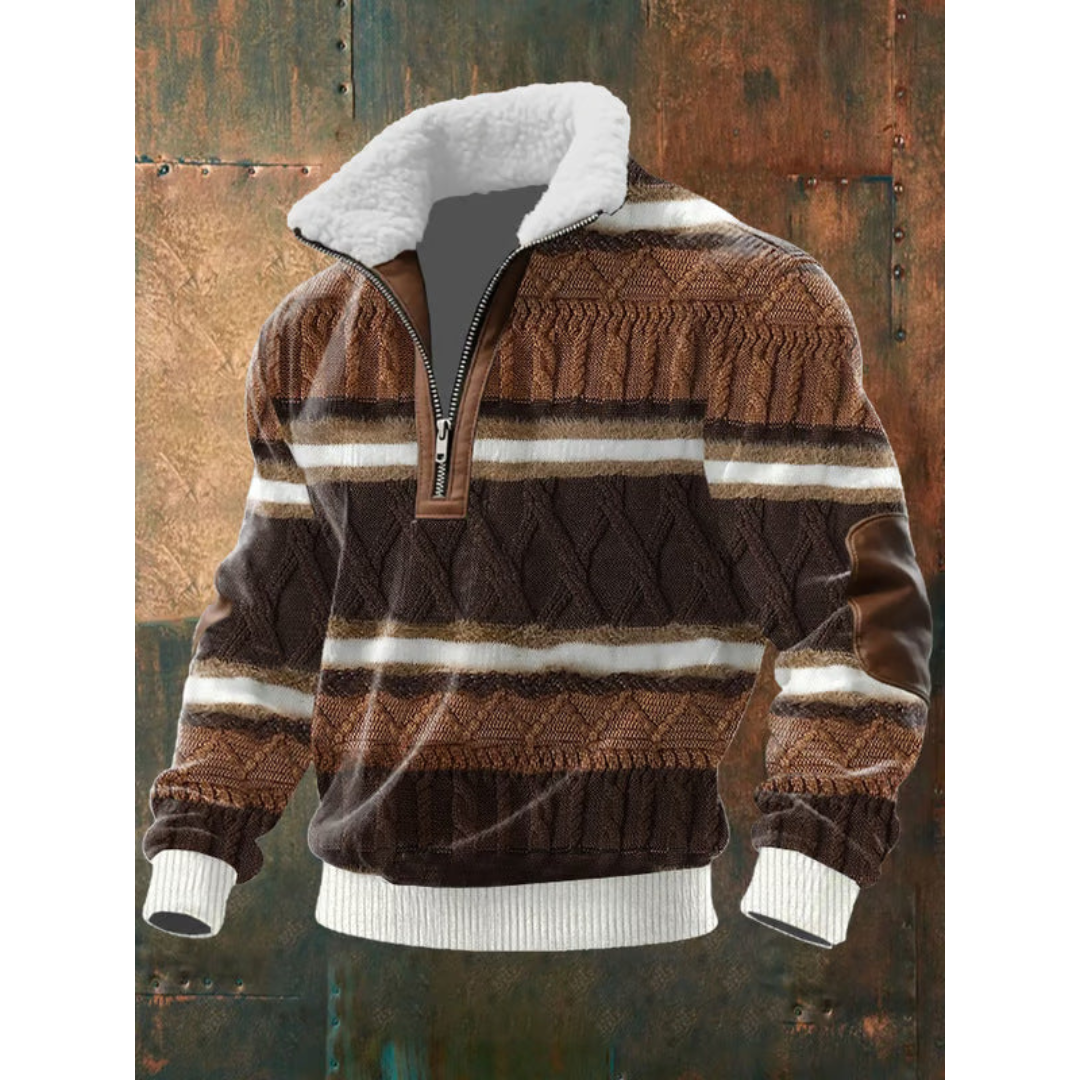 Helvano | Fleece-Pullover mit Stehkragen für Herren