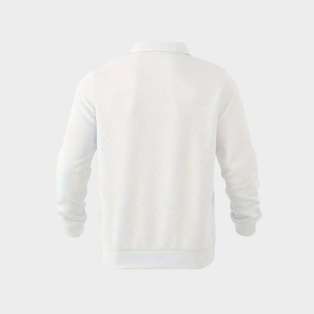 Helvano | Strukturierter Half-Zip Pullover für Herren