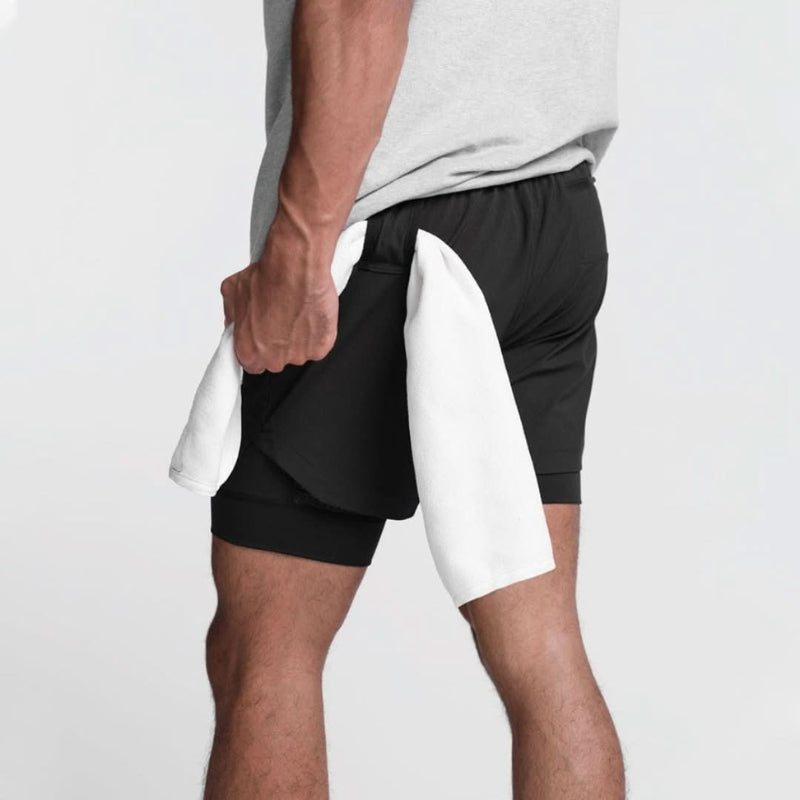 Helvano | 2-in-1 Sportshorts mit Innenhose für Herren
