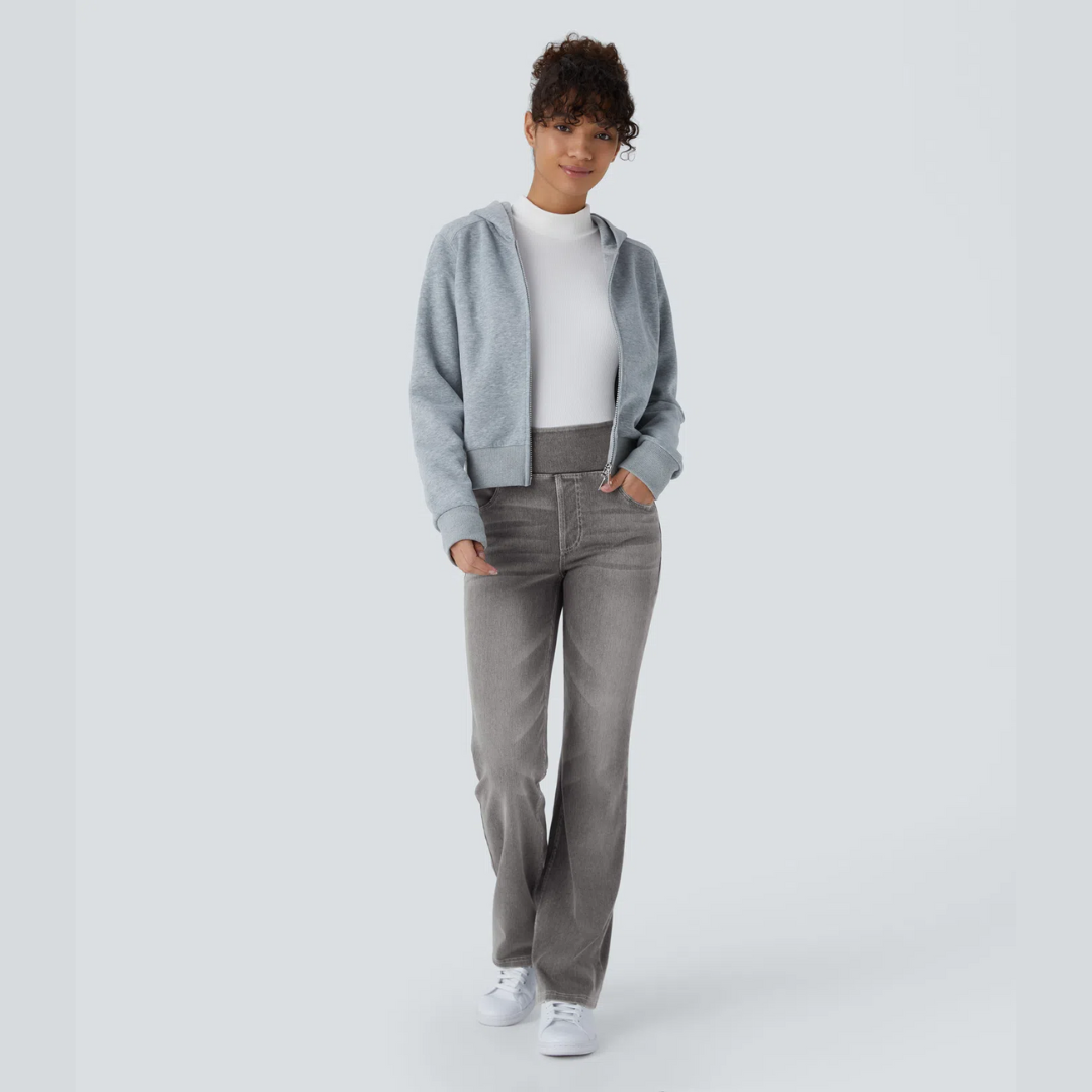 Helvano | Bootcut-Jeans mit hohem Bund für Damen