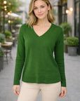 Helvano | Vintage Pullover mit V-Ausschnitt für Damen