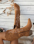 Helvano | Cowboystiefel mit Stickerei für Damen