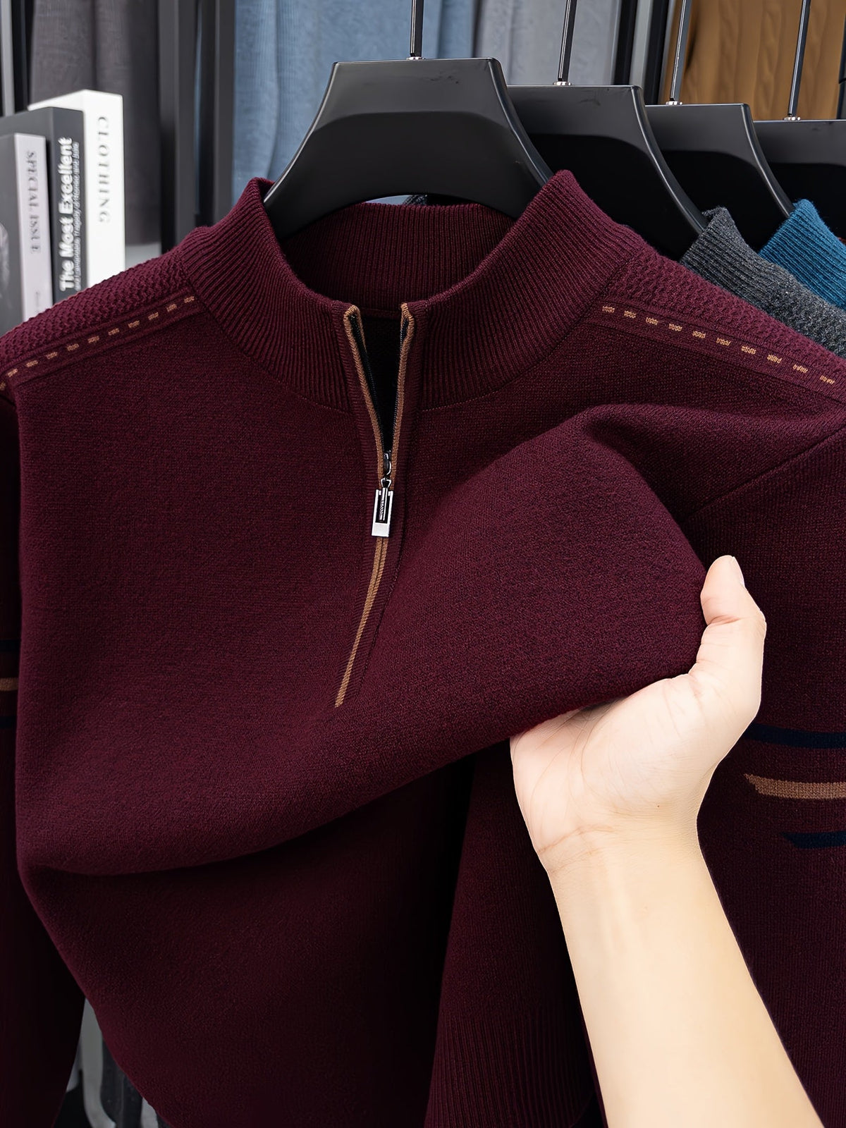 Helvano | Strickpullover mit Half-Zip für Herren