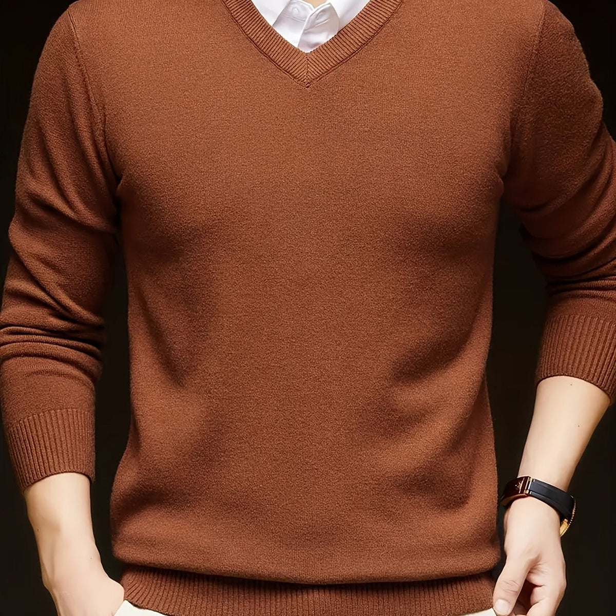 Helvano | Herren Strickpullover mit V-Ausschnitt