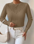Helvano | Pointelle-Strickpullover mit Rundhals für Damen