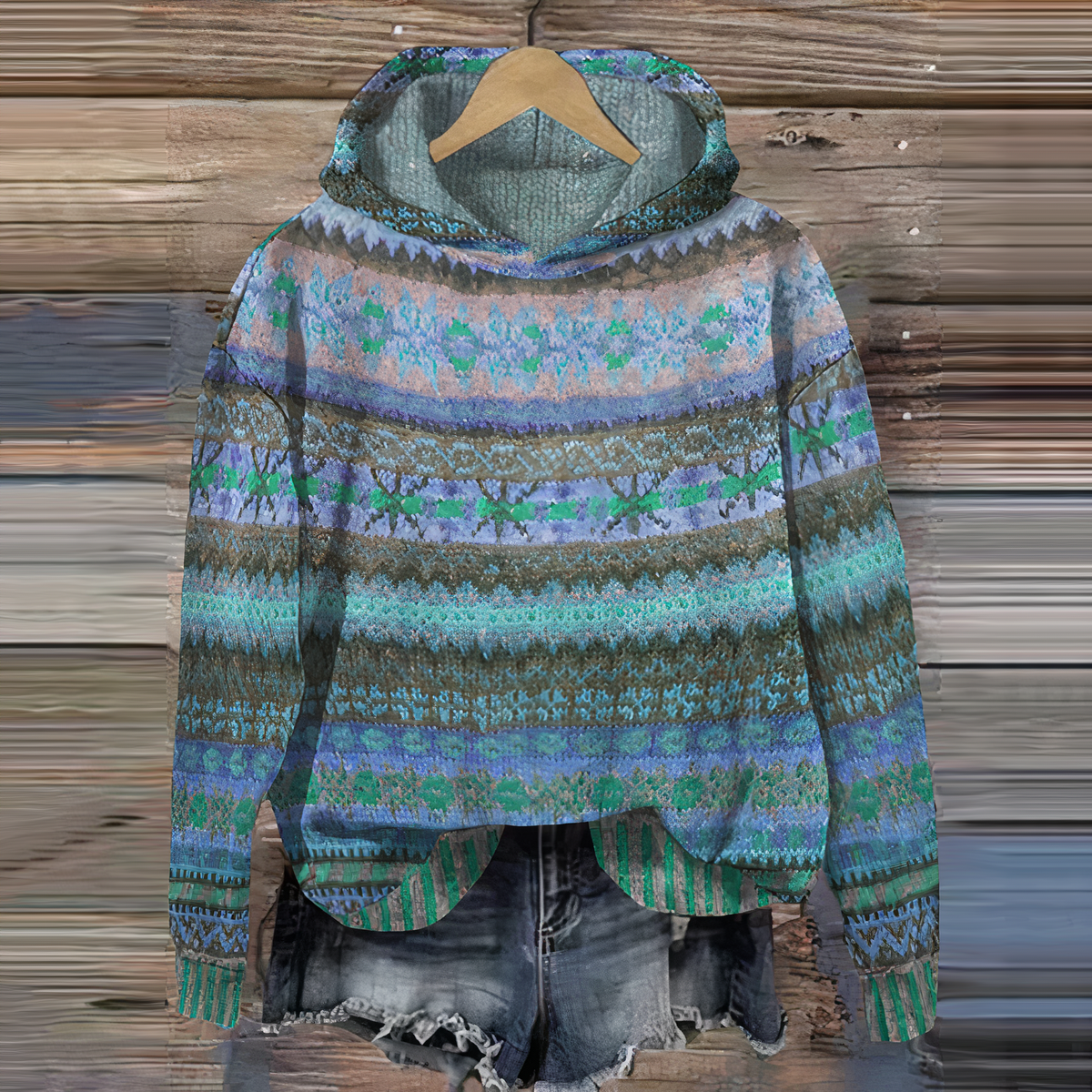 Helvano | Vintage Kapuzenpullover für Damen