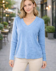 Helvano | Vintage Pullover mit V-Ausschnitt für Damen