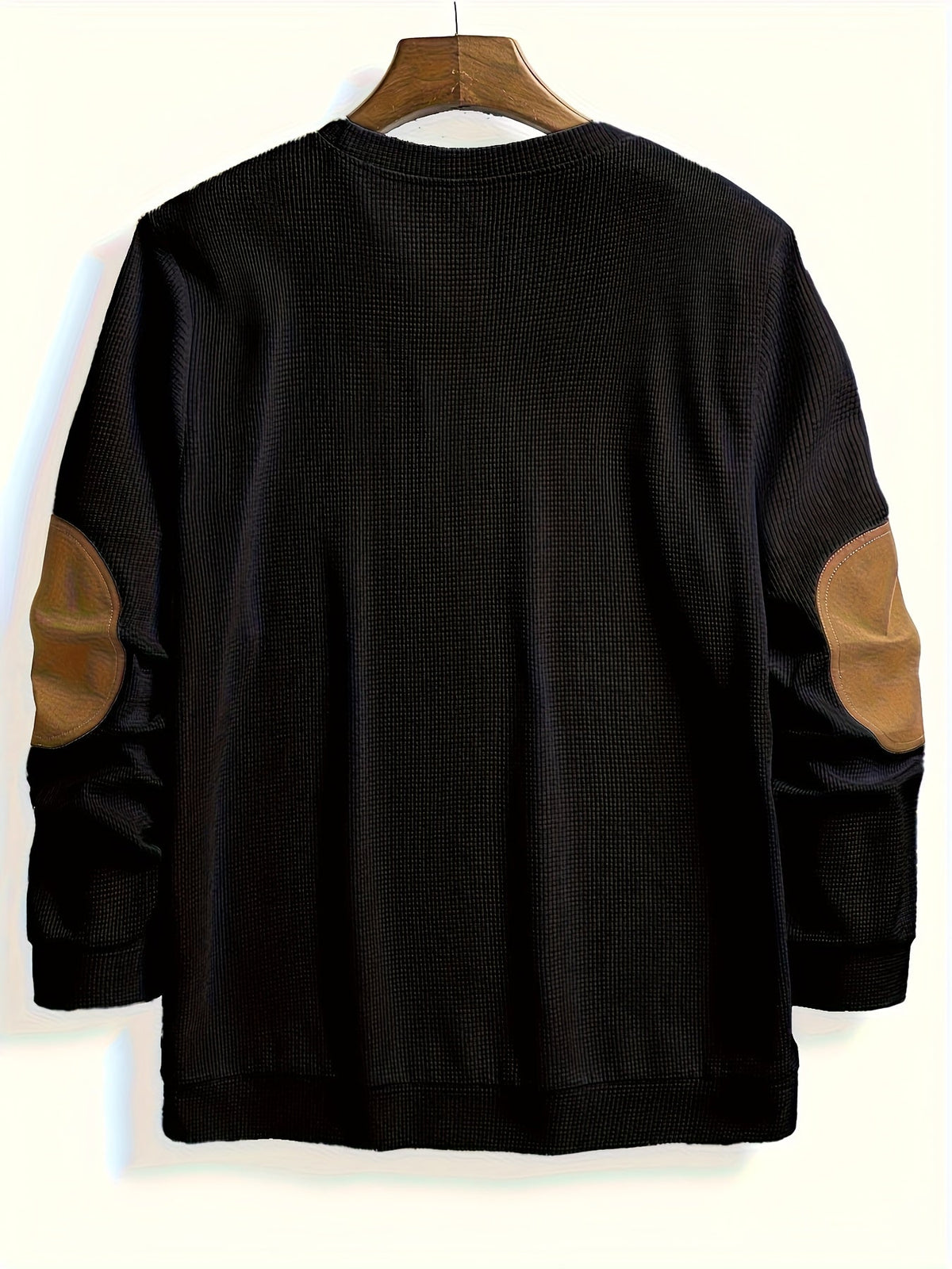 Helvano | Strukturierter Herren-Pullover mit Ellbogen-Patches
